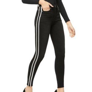 Good American Athletic Stripe Ankle Skinny Jeans